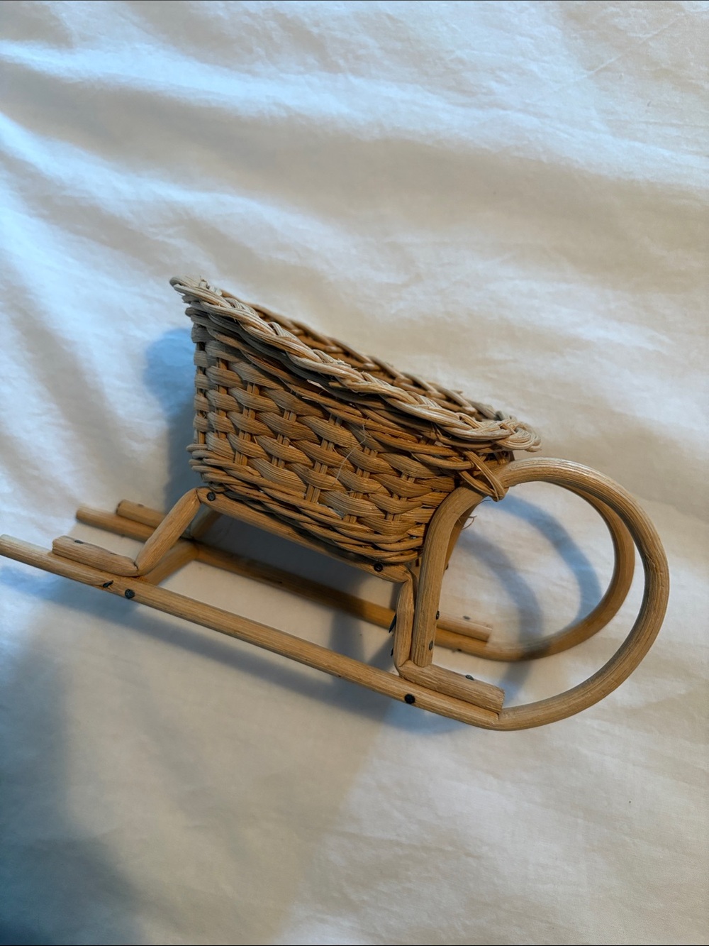 Woven Rattan Decorative Sled - Natural